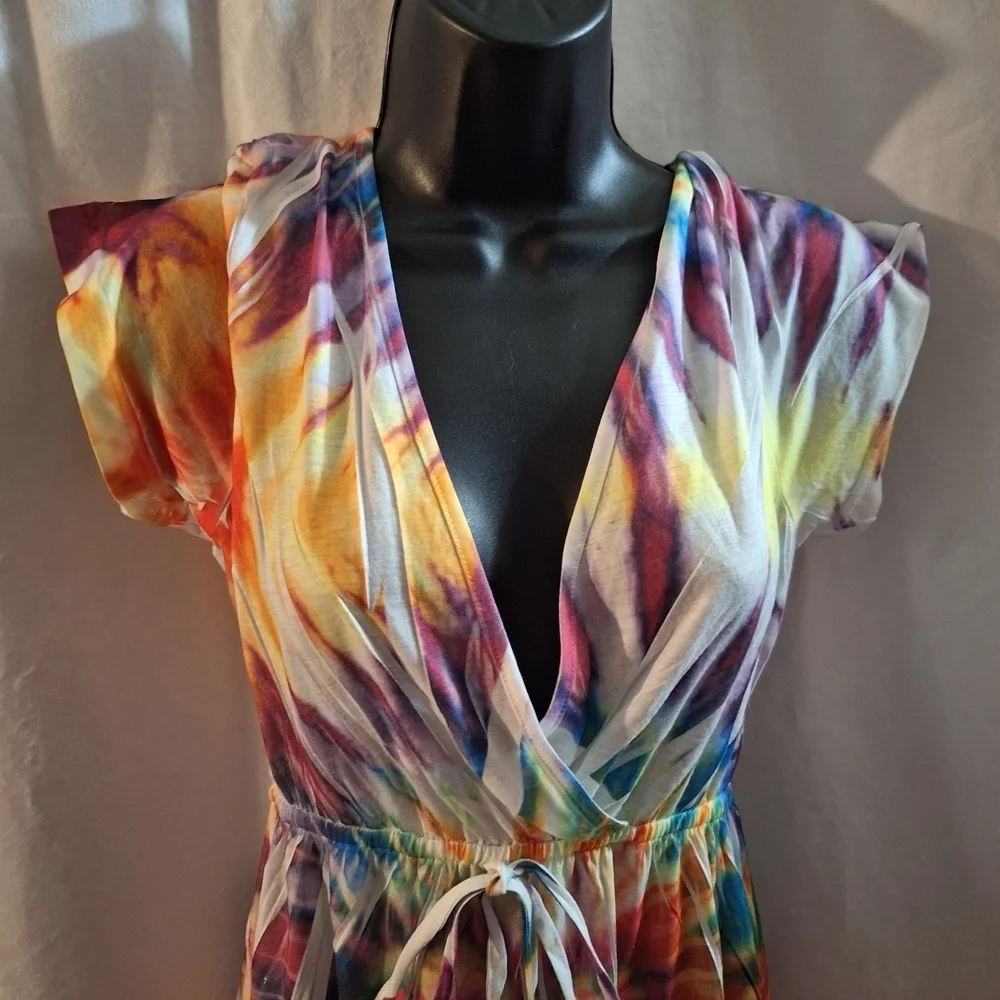 Colorful Tie-Dye Midi Dress